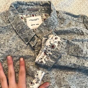 DENIM & FLOWER RICKY SINGH Button Up Dress Shirt.